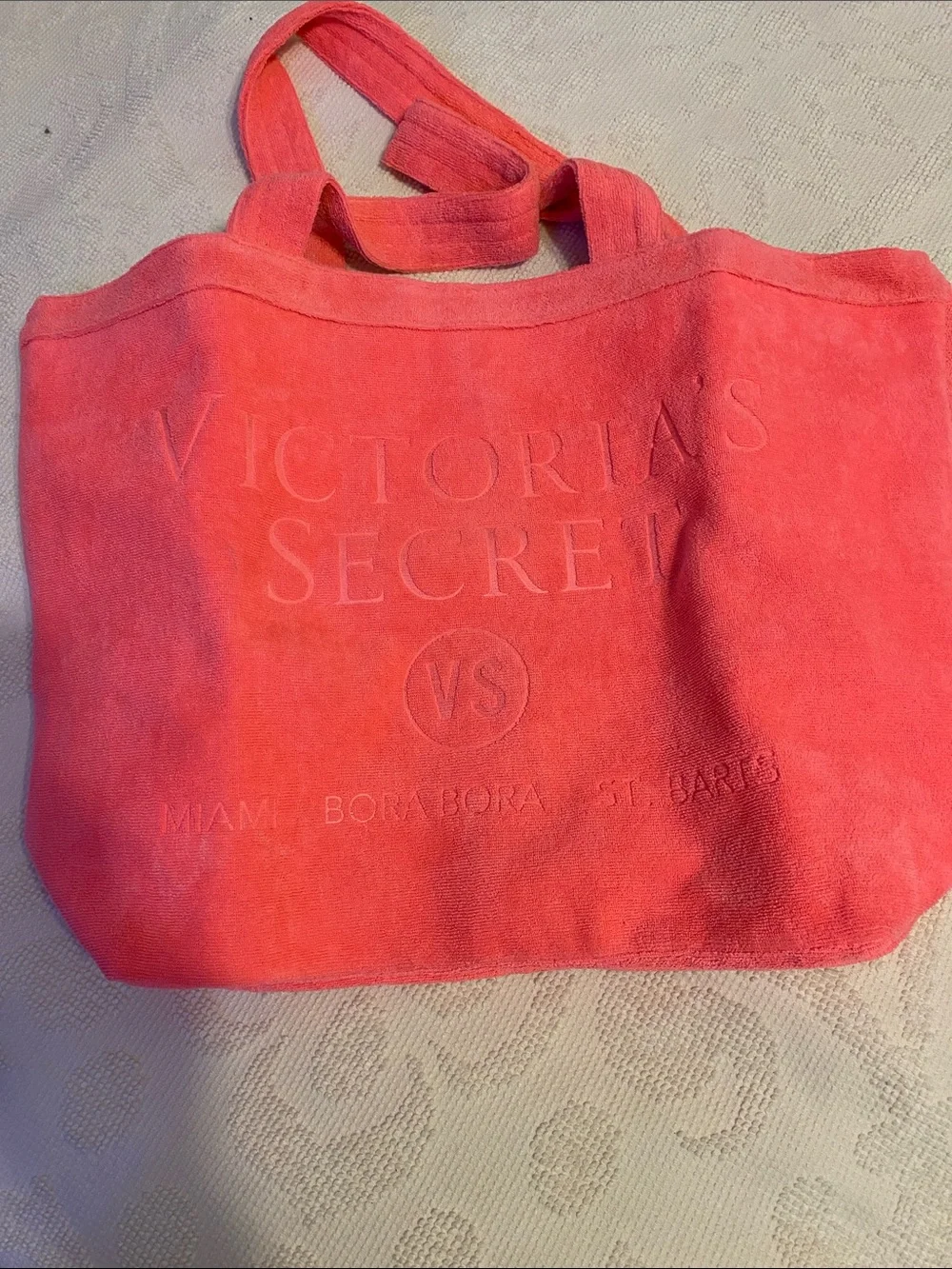 Victoria's Secret Coral Tote Bag
